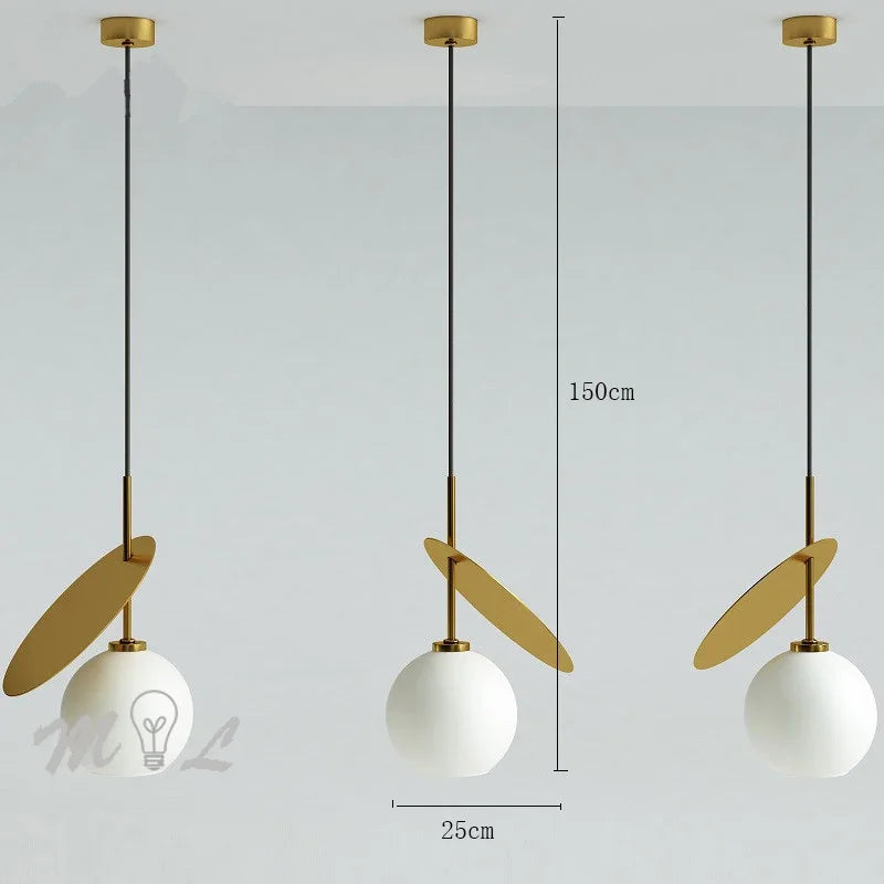 suspension moderne en verre pour décoration intérieure créative