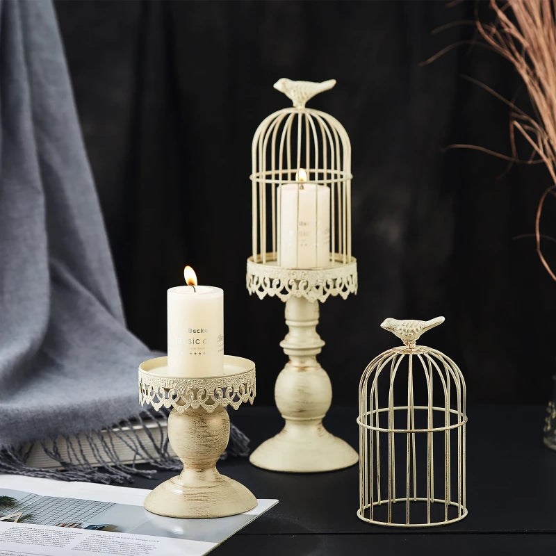 lustre cage à oiseaux rétro pour dîner romantique et mariage