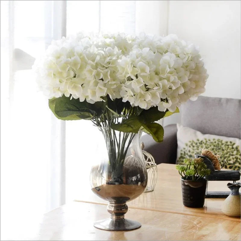 bouquets d'hortensias artificiels en soie pour décoration florale