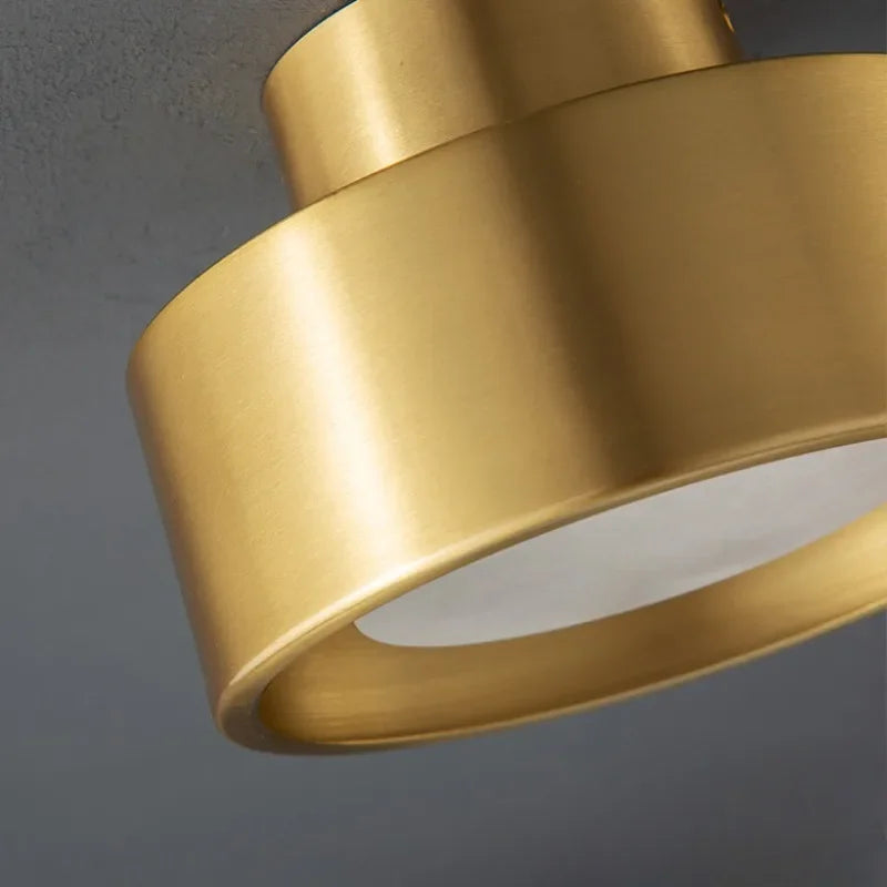 plafonnier led en cuivre design moderne pour décoration intérieure luxe