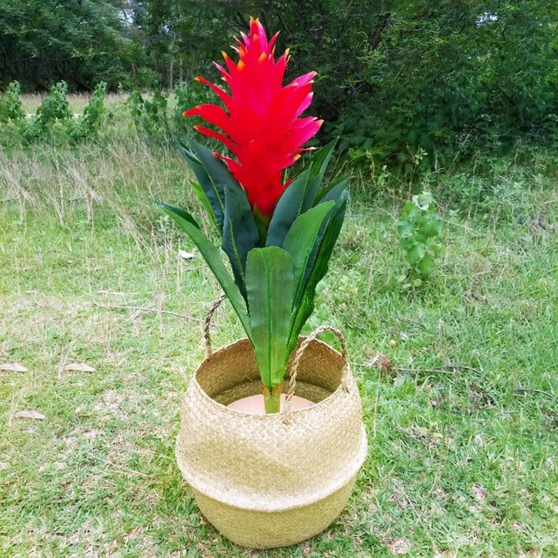 panier en osier suspendu pour fleurs ou rangement