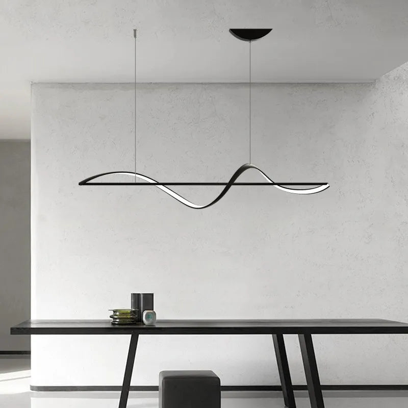 lustre moderne de restaurant bande longue minimaliste nouvelle collection 2023
