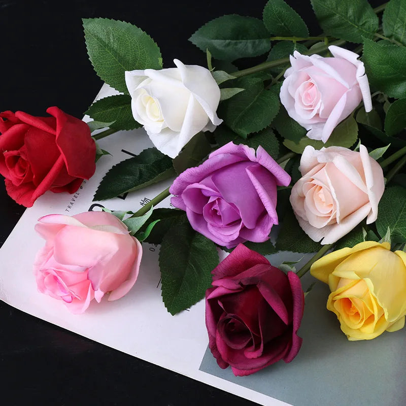 fleur de rose artificielle en latex pour mariage décoration et événements