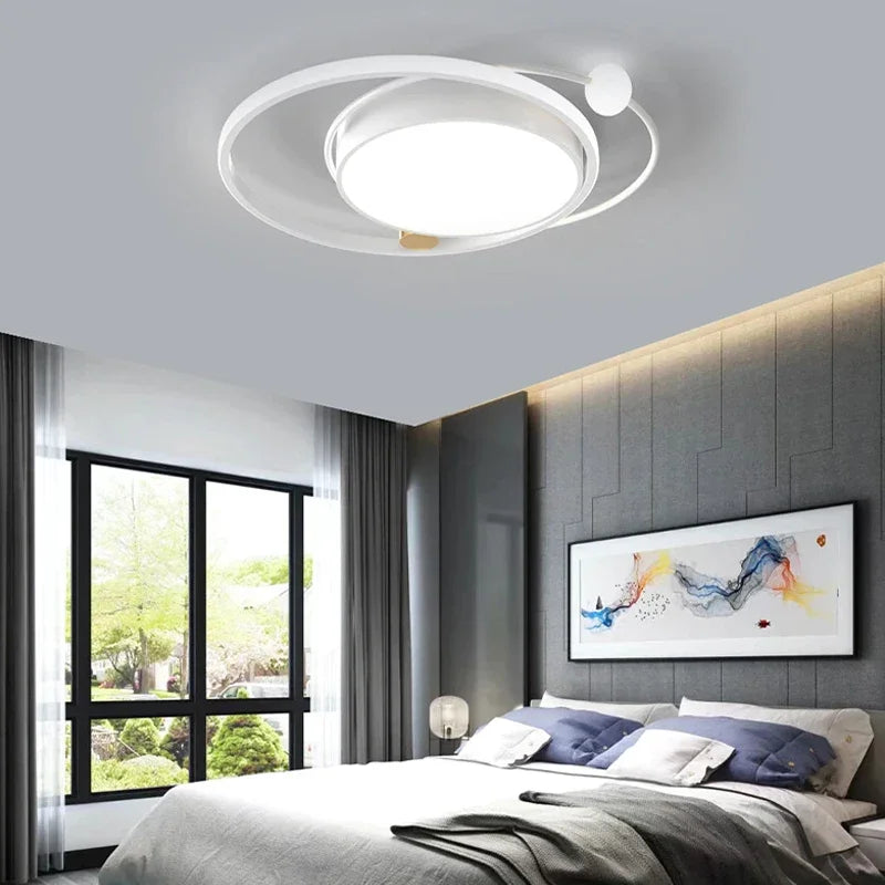 plafonnier led circulaire avec télécommande design simple 	 2024