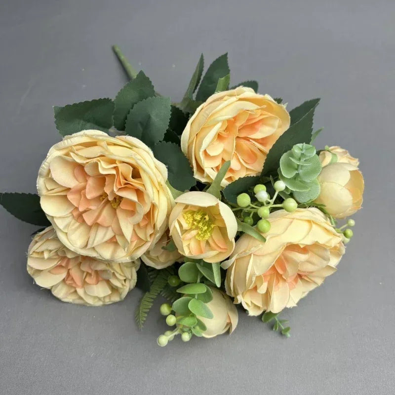 bouquet de pivoines artificielles pour mariage et décoration élégante