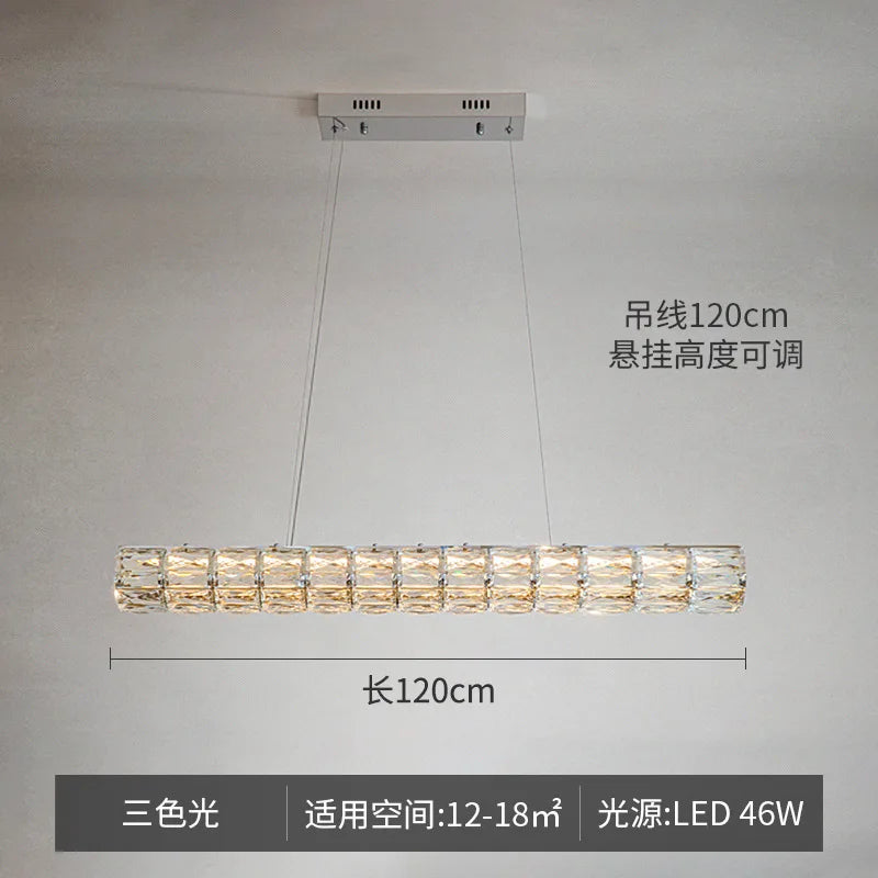 suspension moderne en cristal pour un éclairage élégant