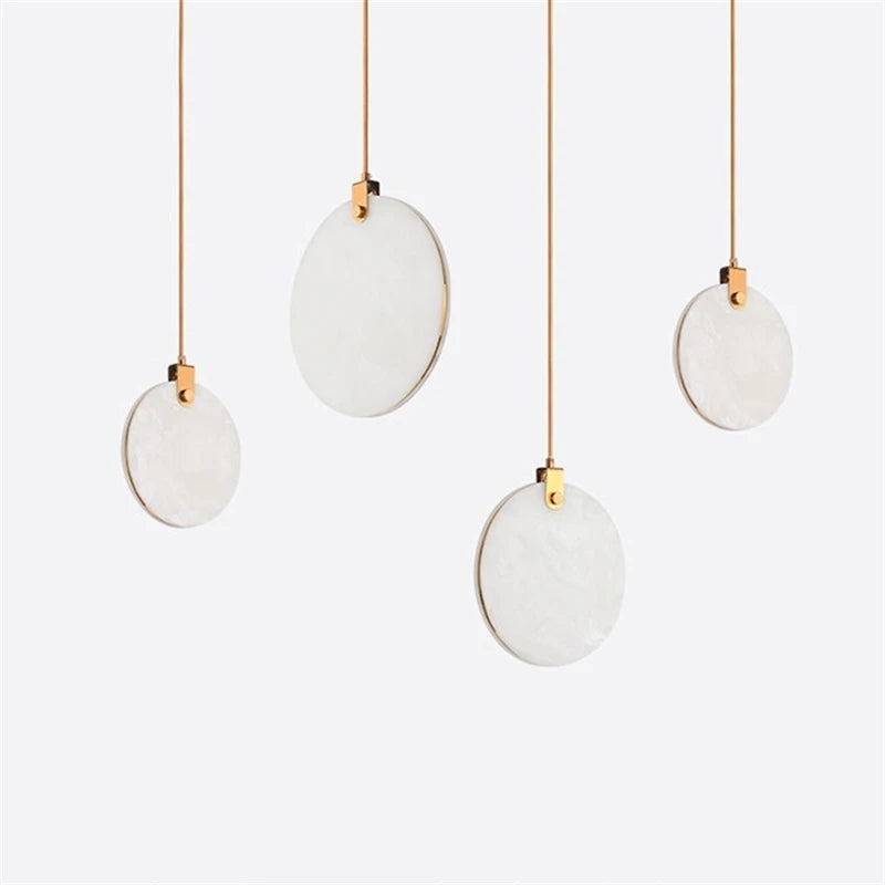 lustre moderne en marbre créatif led imitation luxe