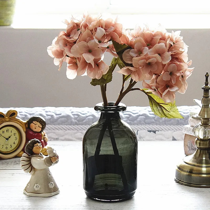 bouquet d'hortensias en soie pour décoration intérieure et mariage