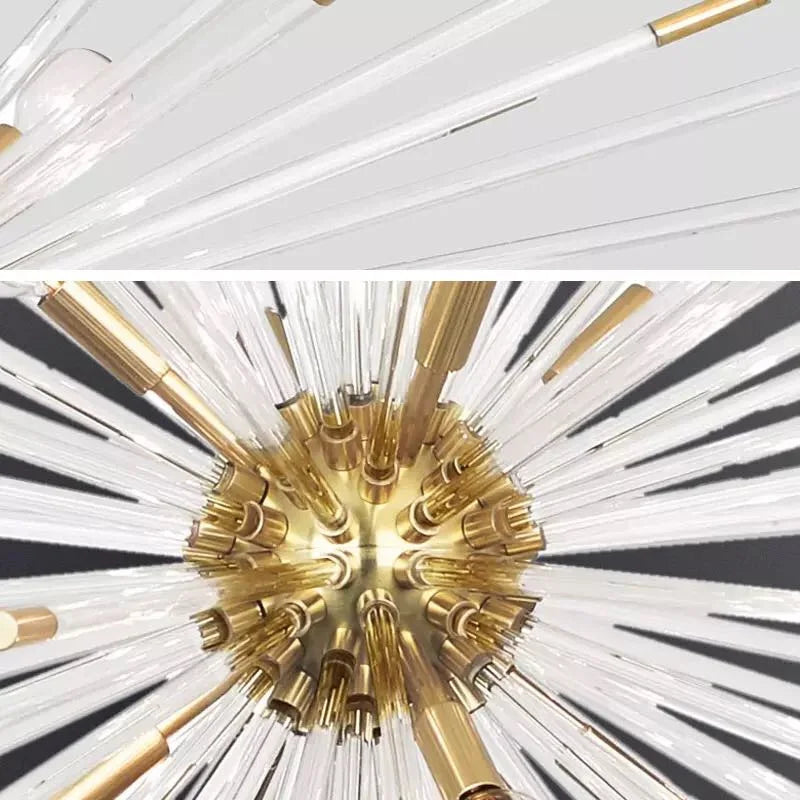 lustre de luxe design cristal pissenlit led pour décoration intérieure