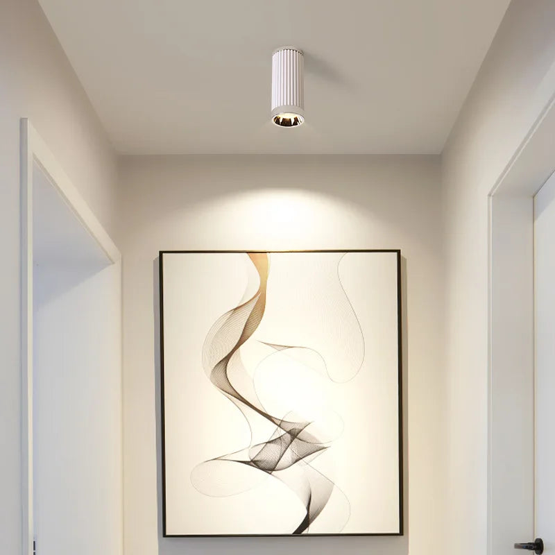 Creative Living Room LED Spotlight Roman Columns Design Ceiling Downlight for Hallway Aisle Entrance Stair White Chrome Gold