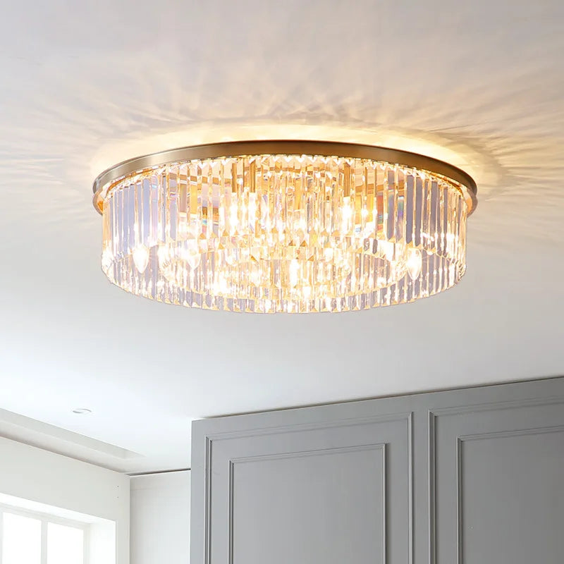 lustre en cristal moderne pour décoration contemporaine de luxe