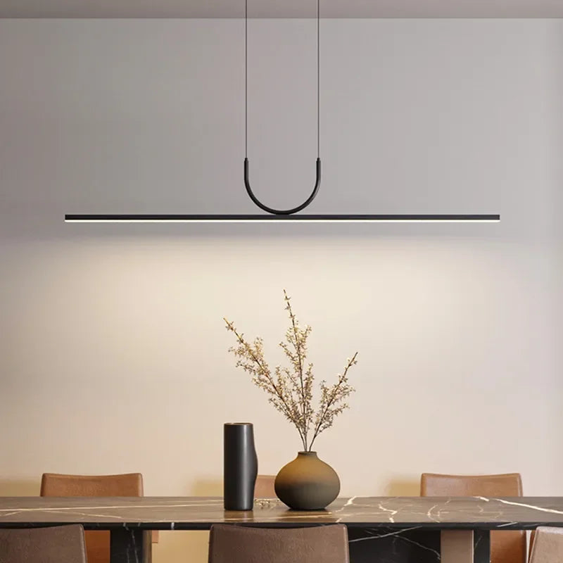 lustre minimaliste led suspendu pour décoration maison moderne