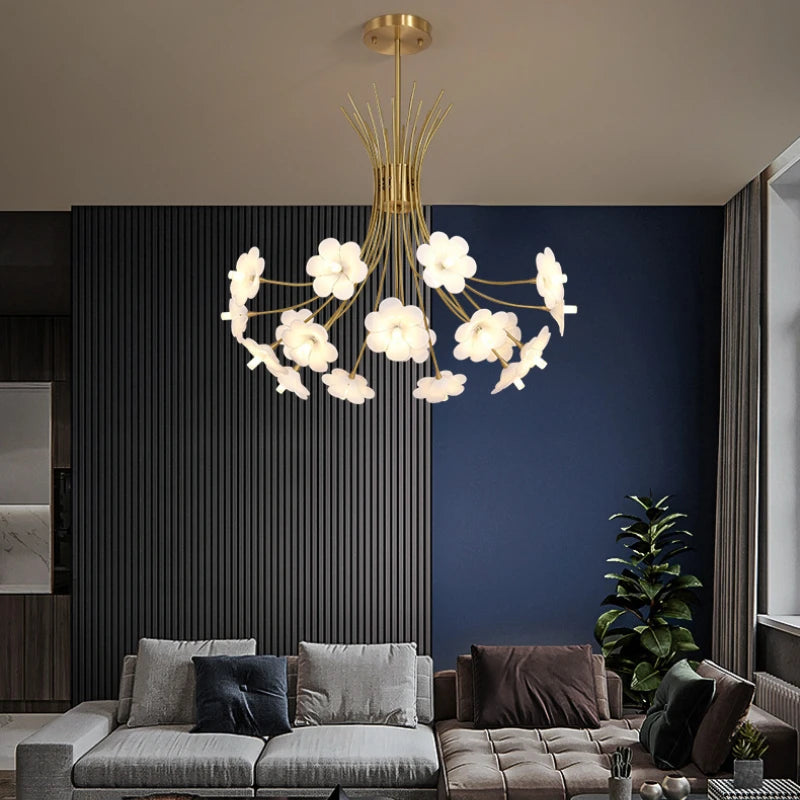 lustre moderne luxe en led pour éclairage intérieur