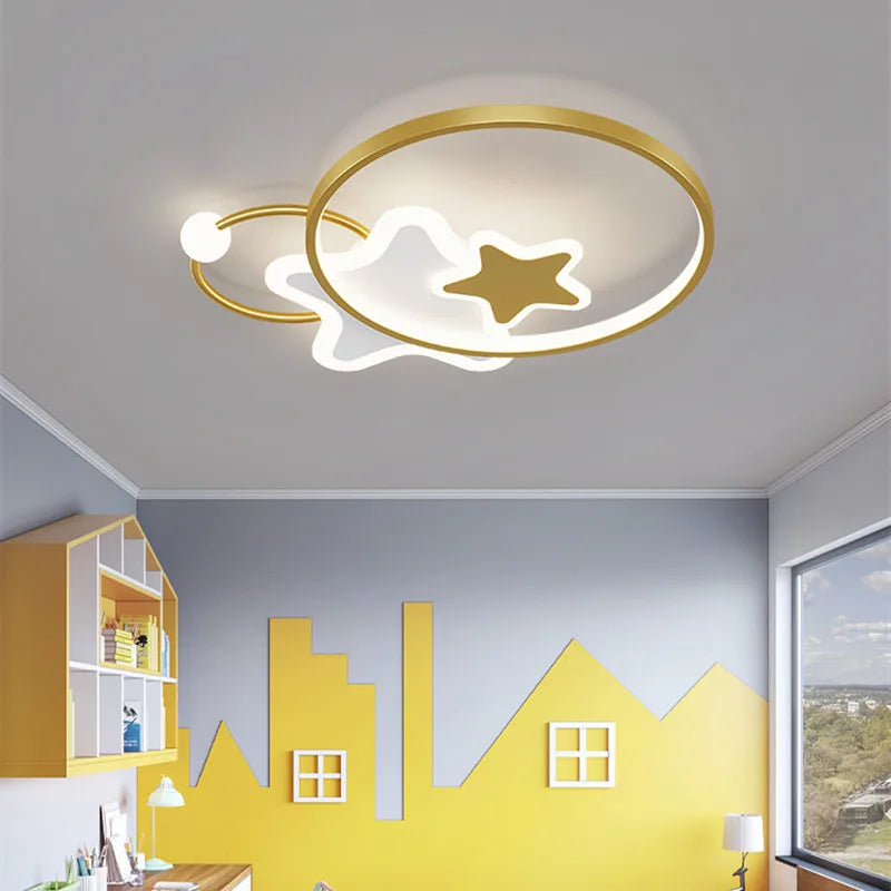 plafonnier led étoile lumineux décoratif chambre enfant dessin animé