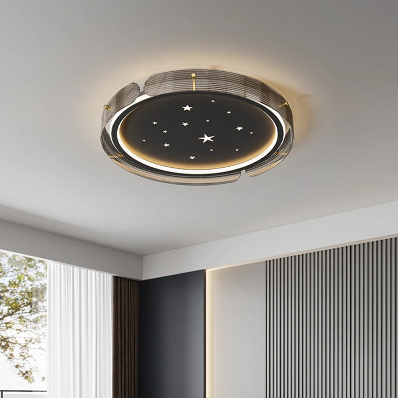 plafonnier led minimaliste avec ciel étoilé et design haut de gamme