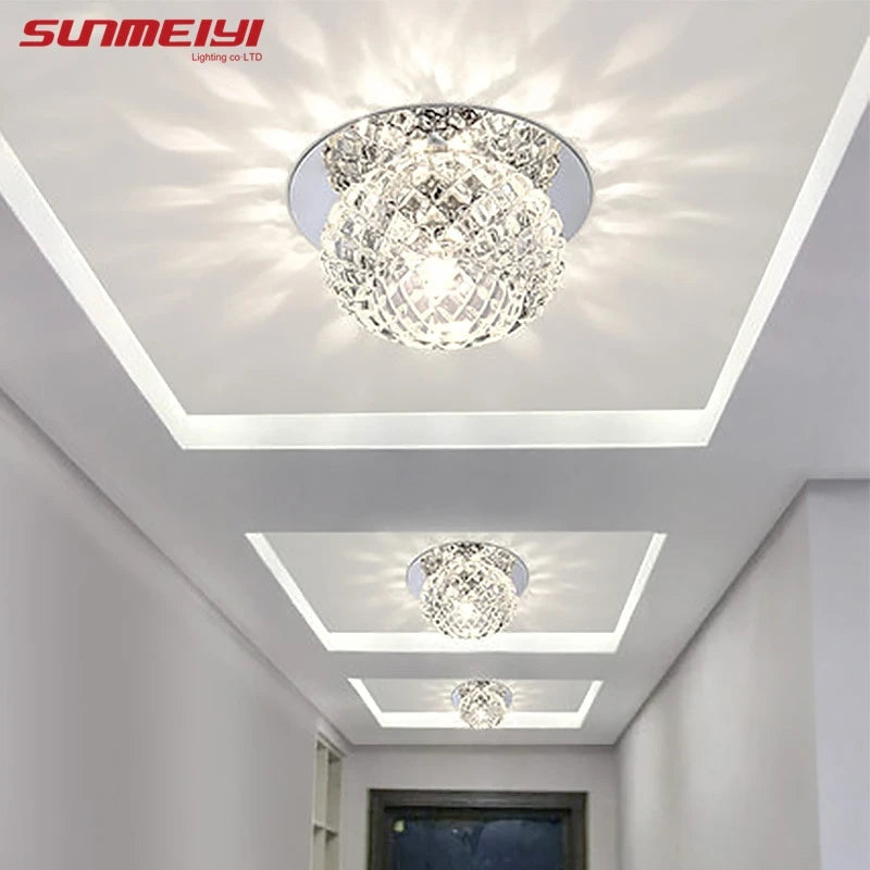 plafonnier en cristal led design moderne pour intérieur élégant