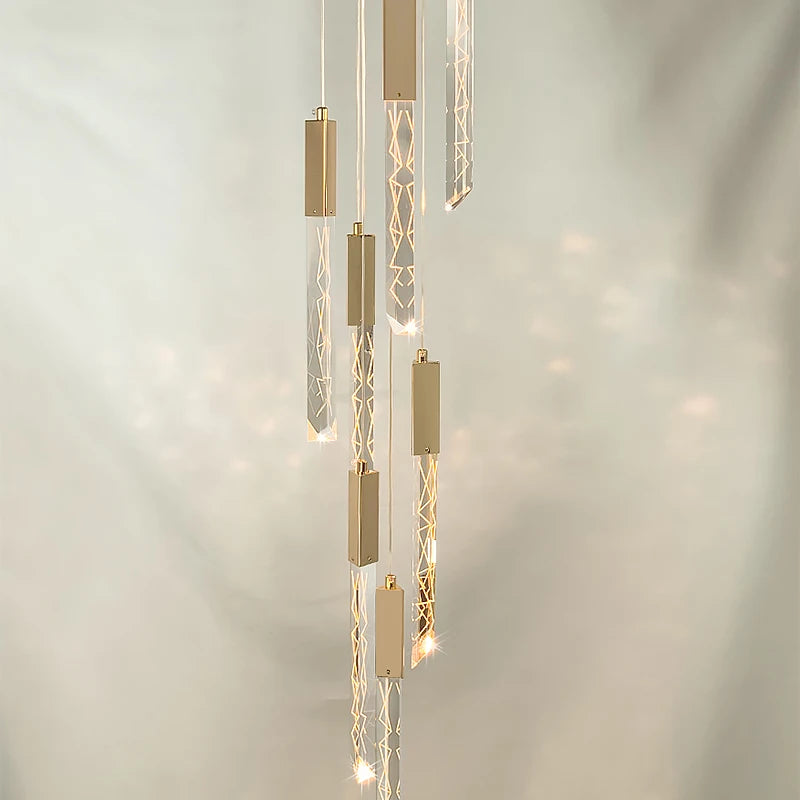 lustre moderne en cristal design personnalisé pour intérieur contemporain