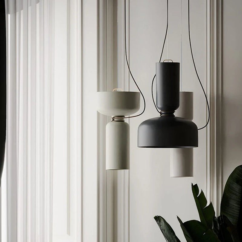 suspension nordique led en fer forgé design moderne