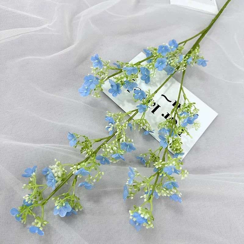 branches de gypsophile artificielles en soie pour décoration intérieure