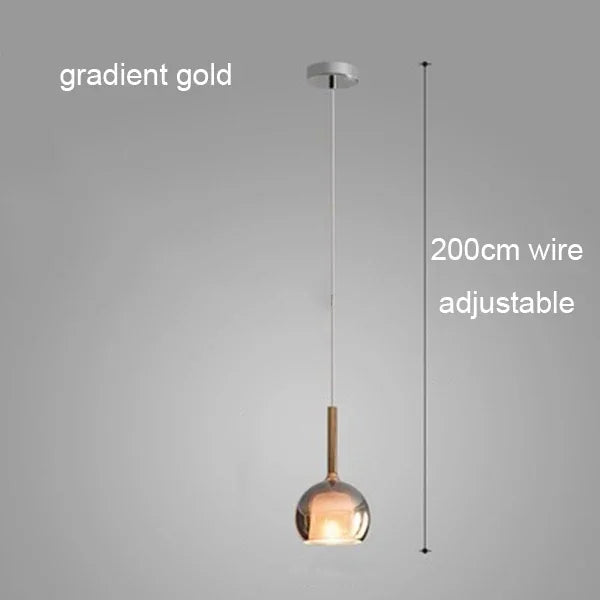 lustre moderne abat-jour en verre pour décoration intérieure