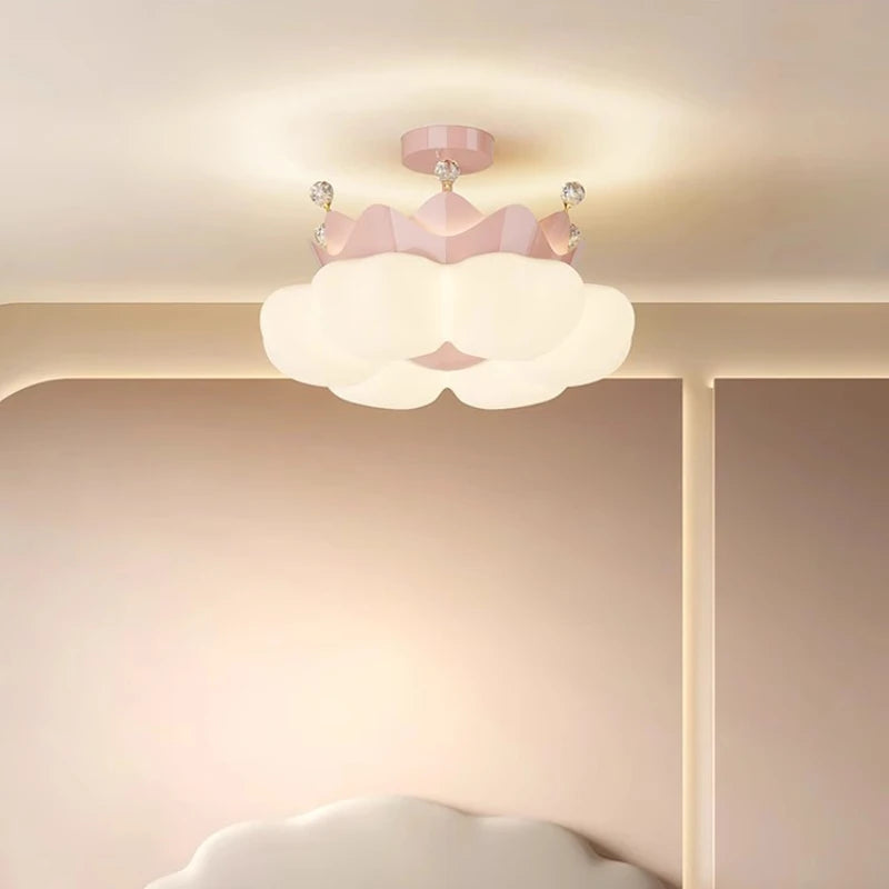 plafonnier romantique en forme de nuage pour chambre d'enfant