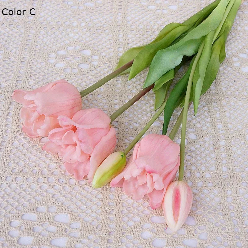 grandes tulipes baroques en silicone décoration de luxe pour événements