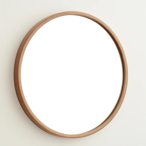 miroirs décoratifs ronds en bois nordique pour intérieur