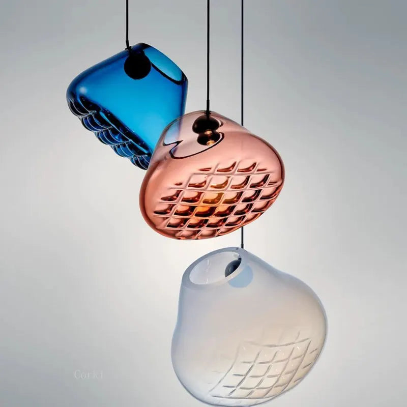 lustre en verre design pour cuisine bar et restaurant