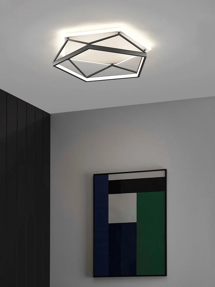 plafonnier led design géométrique minimaliste nordique