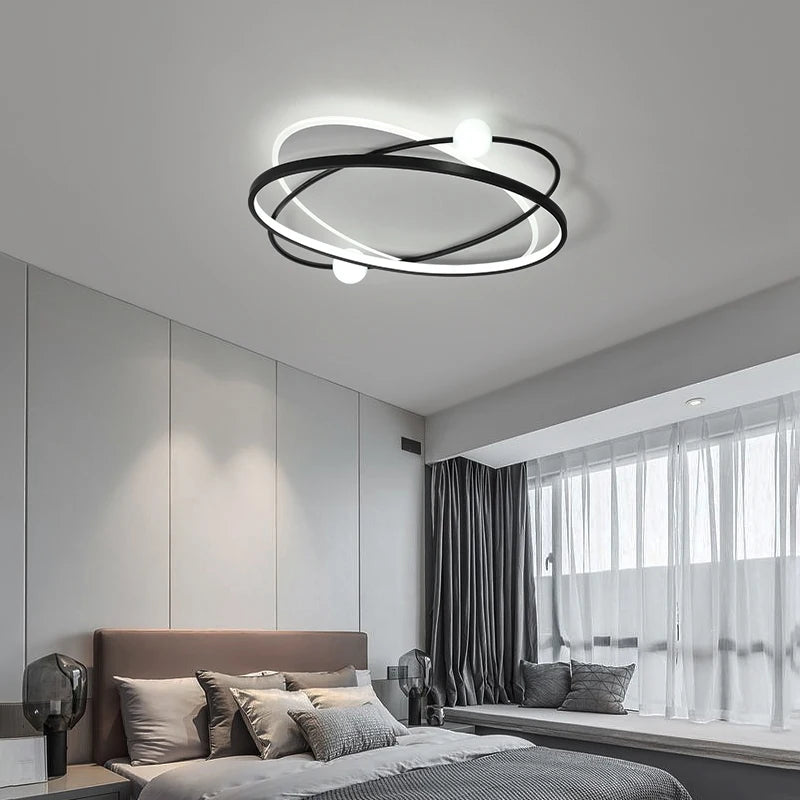 plafonnier led moderne avec télécommande pour décoration intérieure