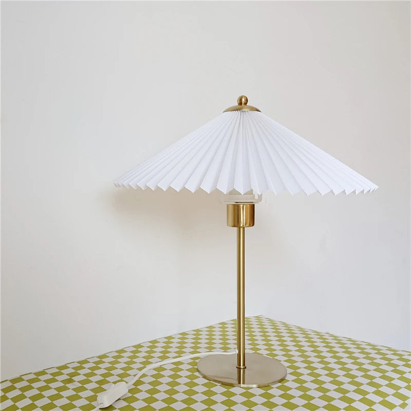 lampadaire rétro avec abat-jour plissé éclairage décoratif polyvalent