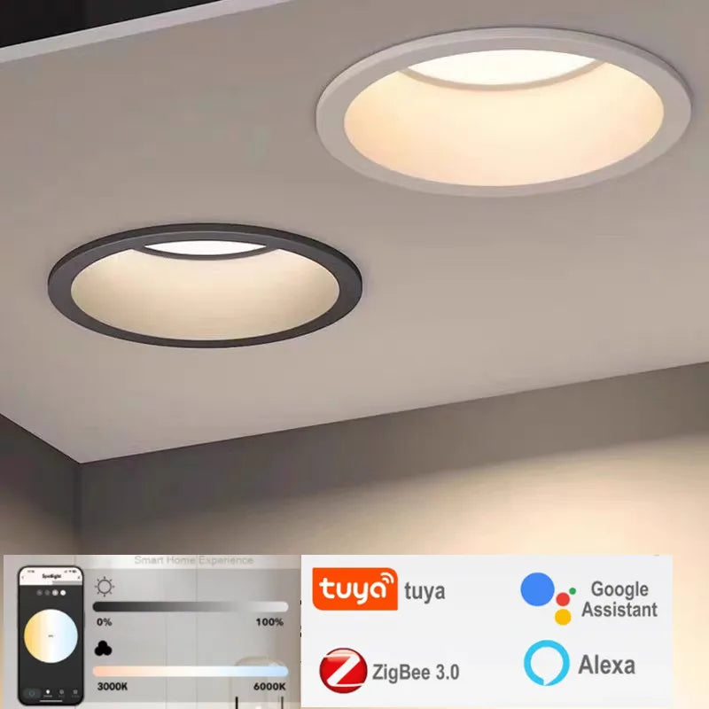 plafonnier led zigbee 30 éclairage intérieur intelligent à intensité variable