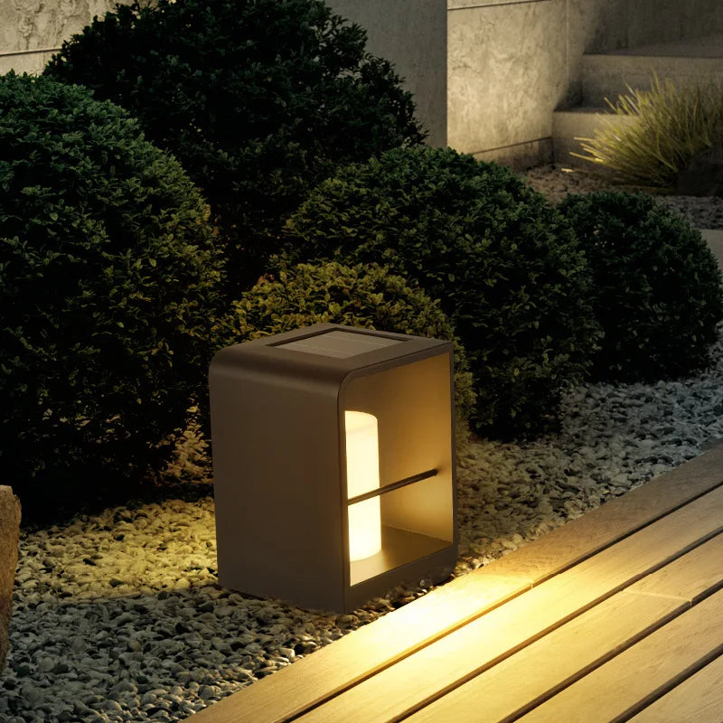 lampe de jardin solaire moderne pour éclairage extérieur décoratif