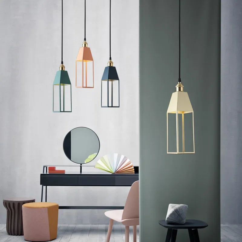 Modern Pendant Lamp Creative Nordic Style Macaron E27 Hanging Dining Living Bedroom Bedside Bar Table Kitchen Island Decor Light