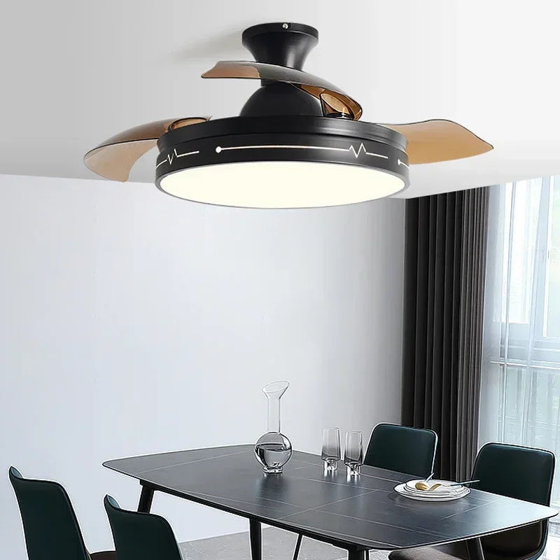 plafonnier ventilateur avec lumière pour restaurant et espace intérieur