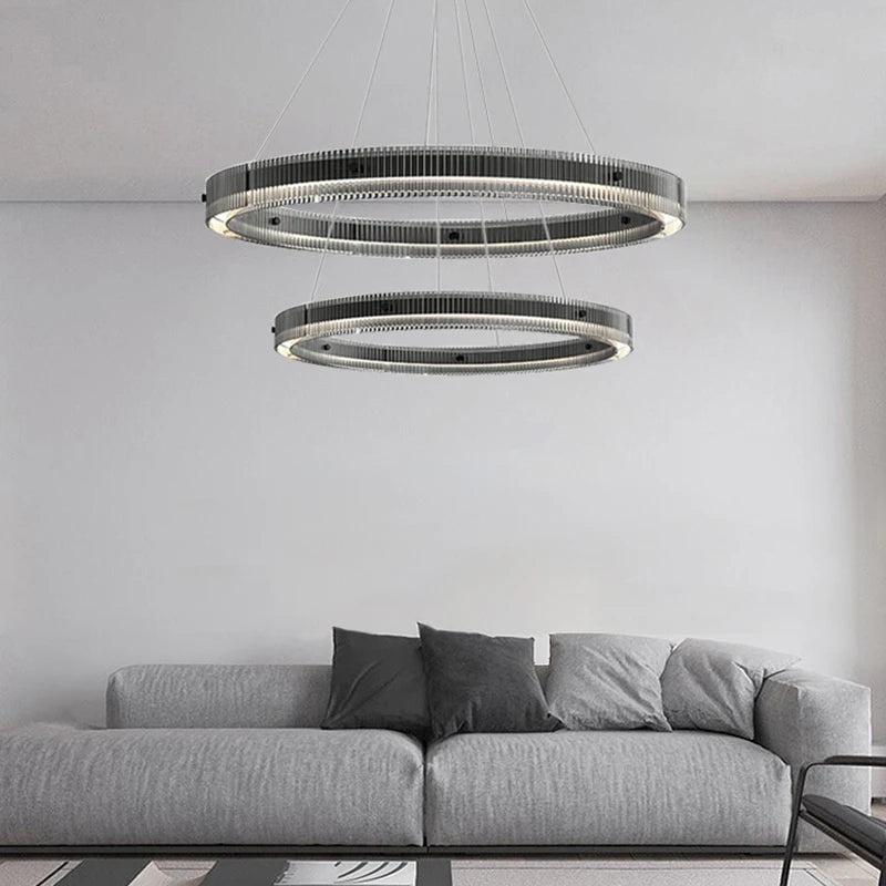 lustre minimaliste italien design nordique en verre haut de gamme