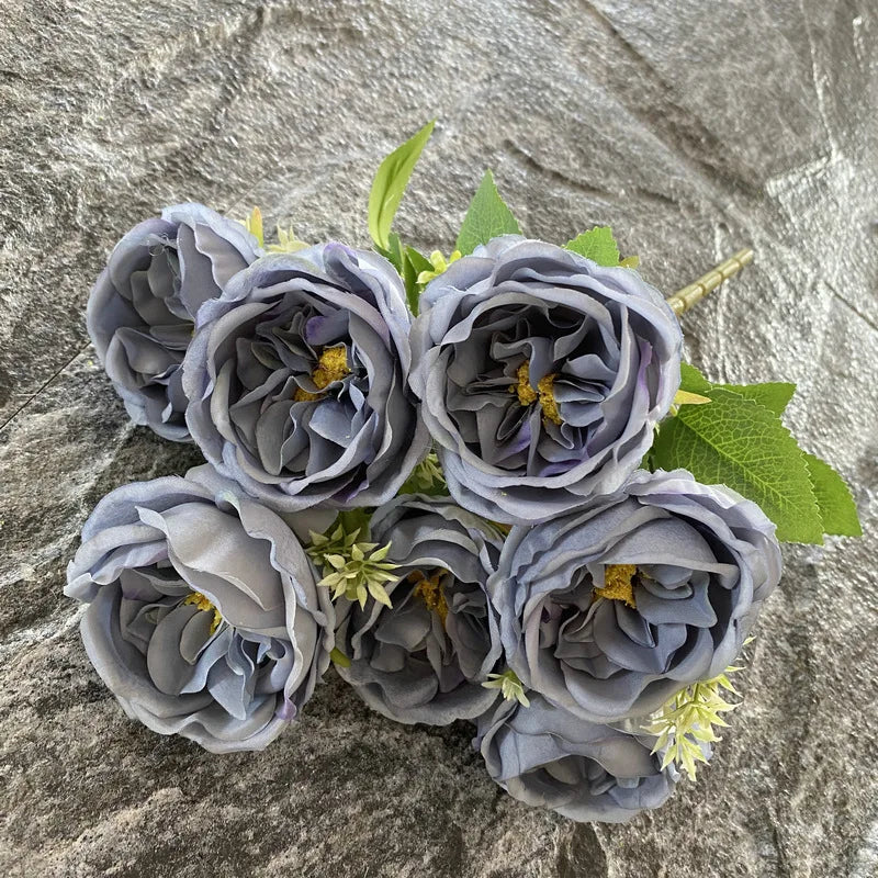 bouquet de roses en soie pour mariage et décoration intérieure