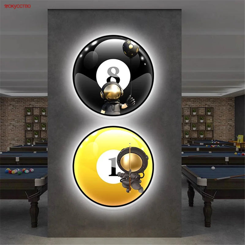 applique murale créative pour salle de billard et décoration intérieure