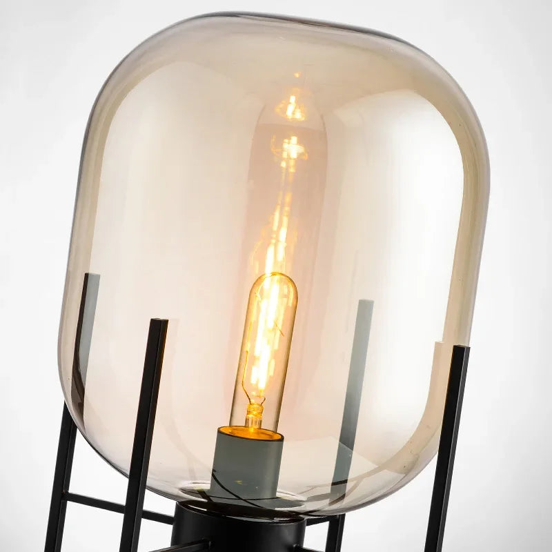 lampe de table nordique postmoderne en verre pour décoration