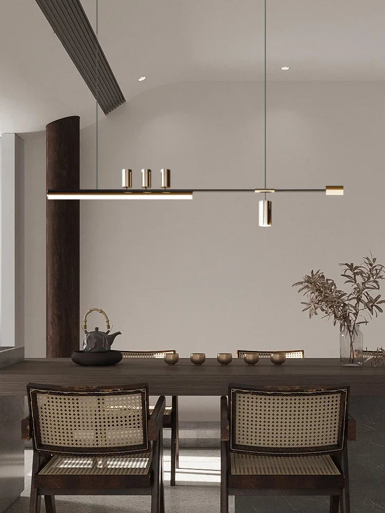 lustre minimaliste en métal pour éclairage moderne chic