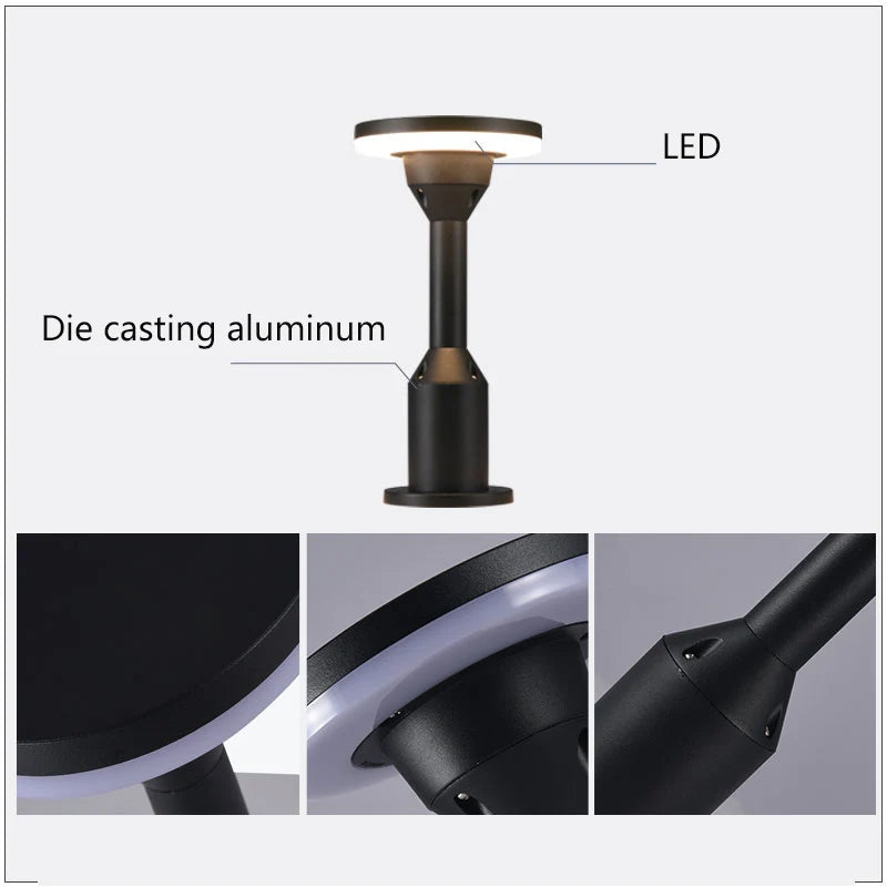 2022 customization column light waterproof lawn lamp courtyard outdoor floor landscape lamp LED Pillar lamp