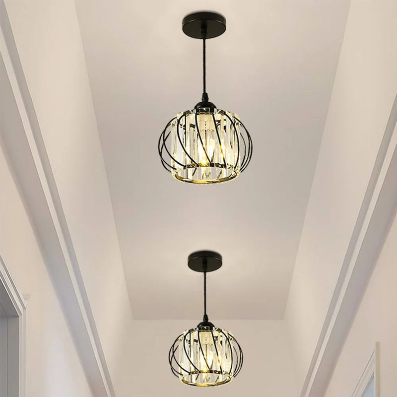 Simple Nordic glass chandelier, modern LED lights for living room, study, hallway, hallway, flat lamps, interior lighting