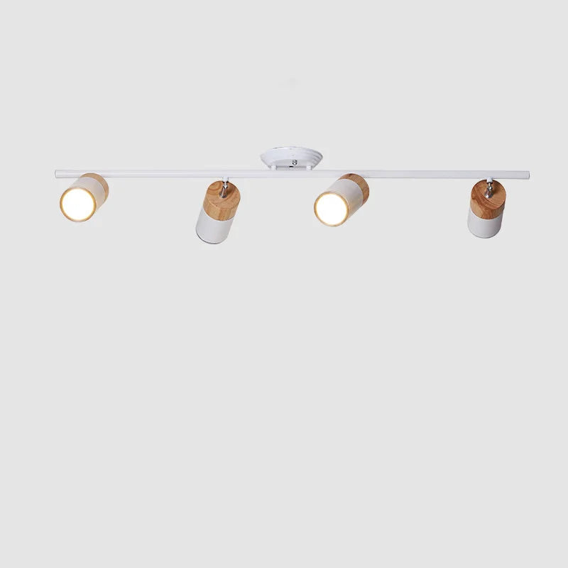 lustre à bande led nordique avec spots décoratifs pour intérieur