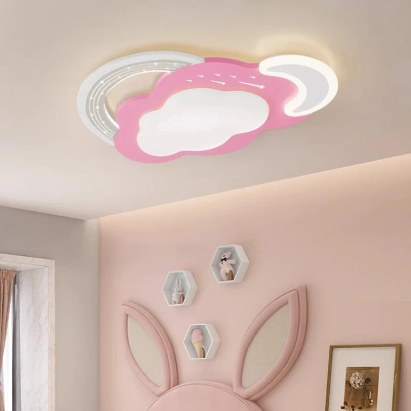 plafonnier moderne nuage arc-en-ciel pour chambre enfant