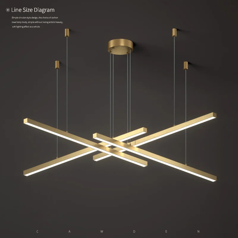 lustre suspendu moderne pour décoration intérieure lumineuse