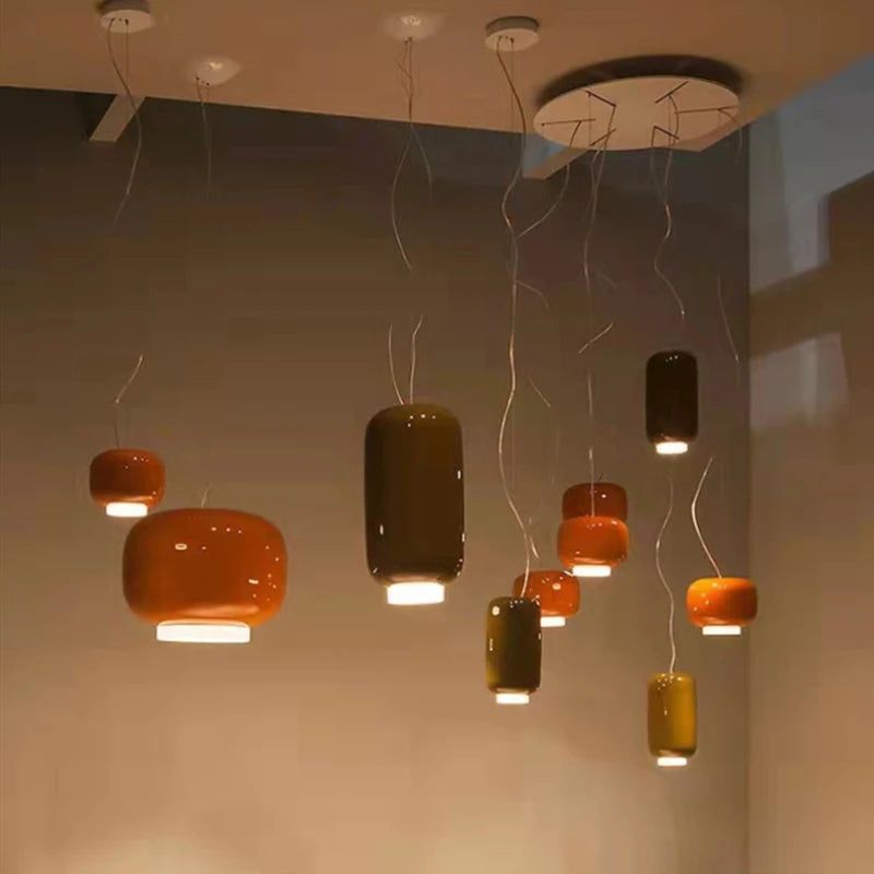 suspension en verre moderne avec cordon réglable pour divers espaces