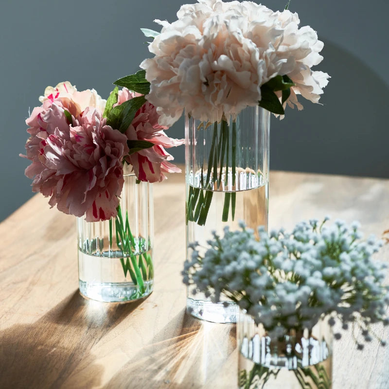 bougeoir en verre côtelé décoration pour bougies et événements