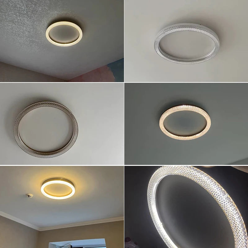 lustre led anneau plafonnier décoration maison luminaire