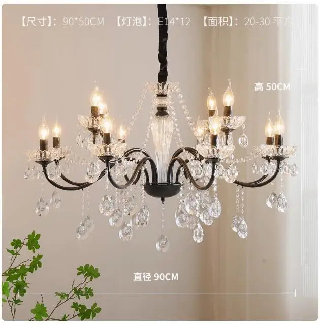 lustre moderne en cristal pour décoration intérieure élégante