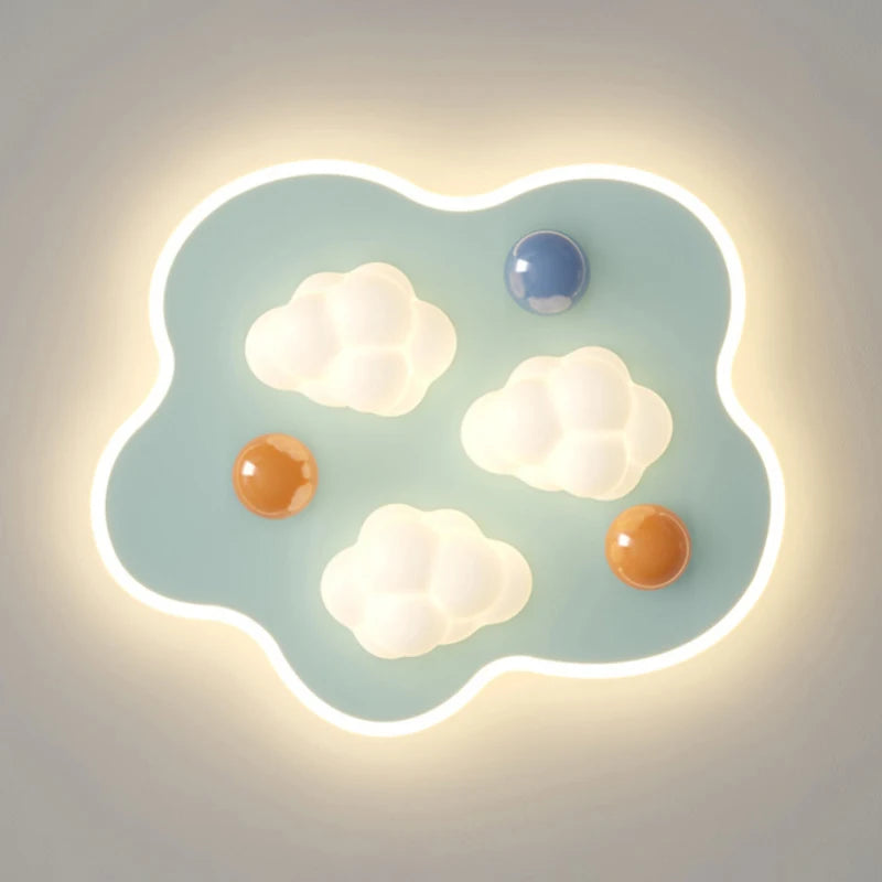 plafonnier nuage style crème pour chambre enfant moderne et chaleureux